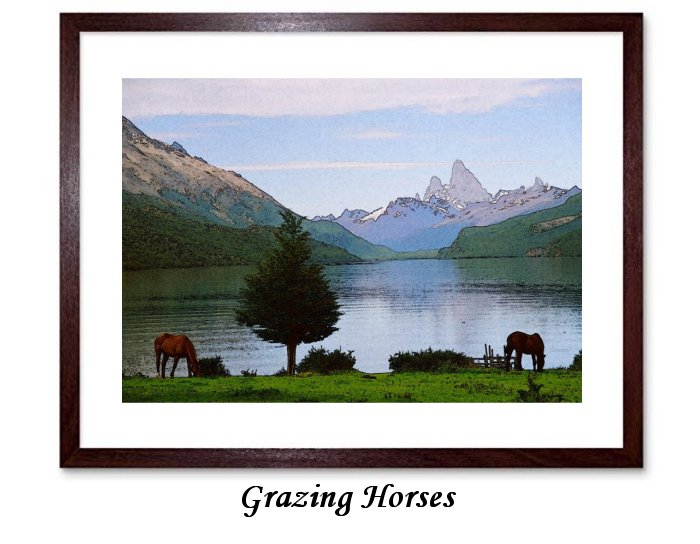 Grazing Horses